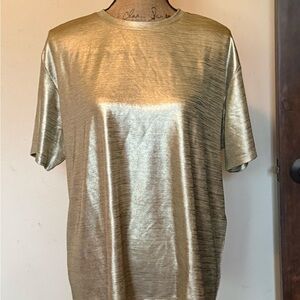 Bar III Metallic Gold Tee